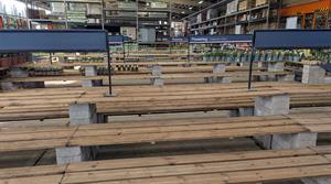 Empty benches at B&Q